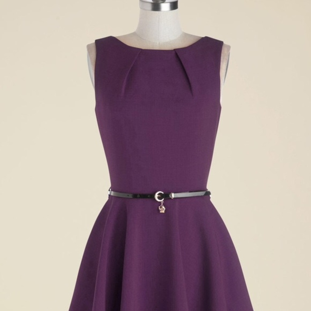 Closet London Luck Be a Lady A-Line Dress, Violet